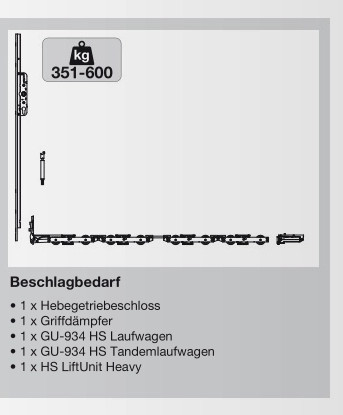 Emelő-toló nyílászáró tandem futókocsi